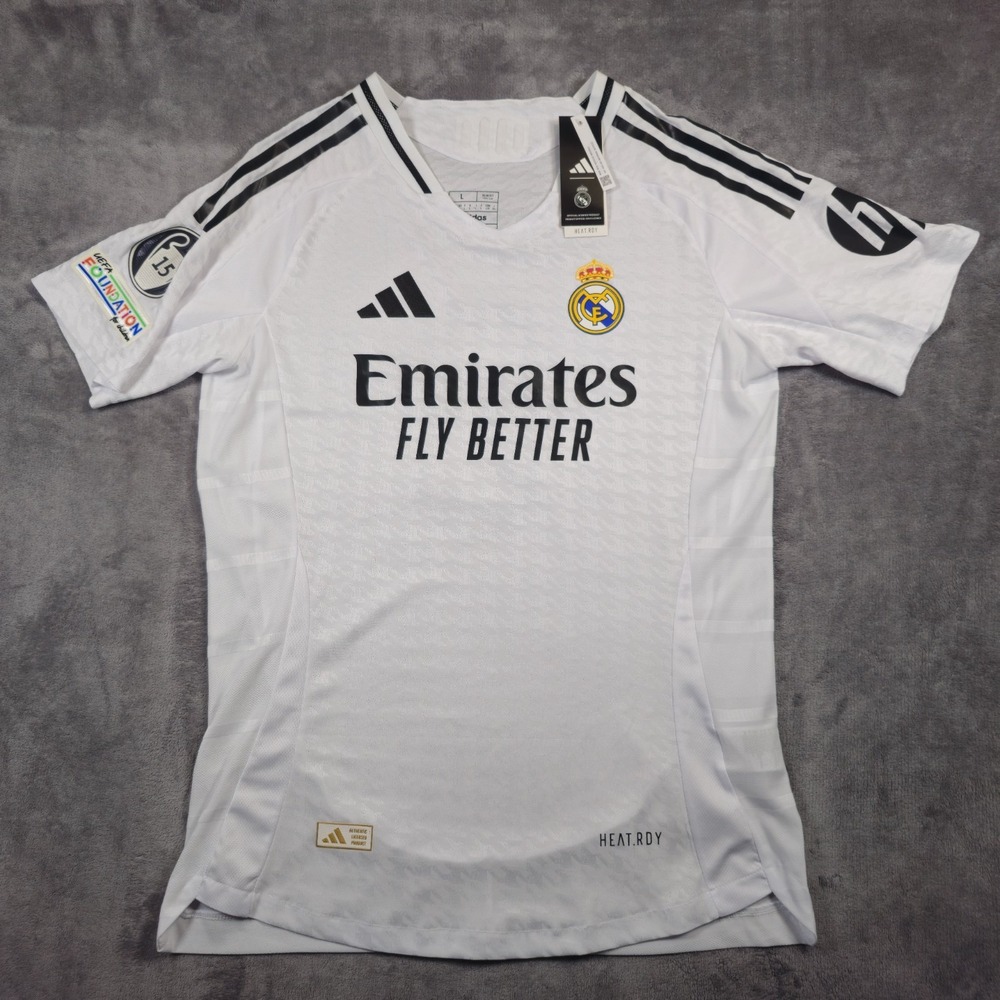 Adidas Real Madrid 24/25 Home Jersey Mbappe 9 Champions League Mens Large NWT